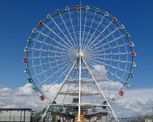 Buying a Ferris wheel ride