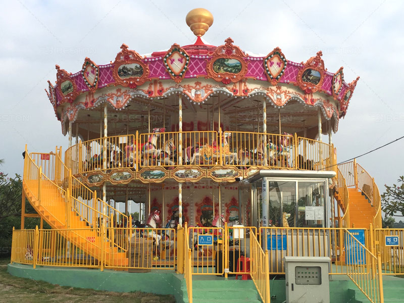 double decker 60 seats grand carousel for sale